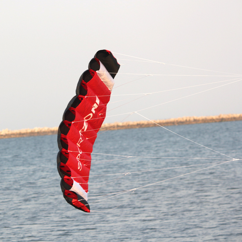 طائرة ورقية من Parafoil مزدوجة - مراجعة Kite Surf Bar Control وسعره