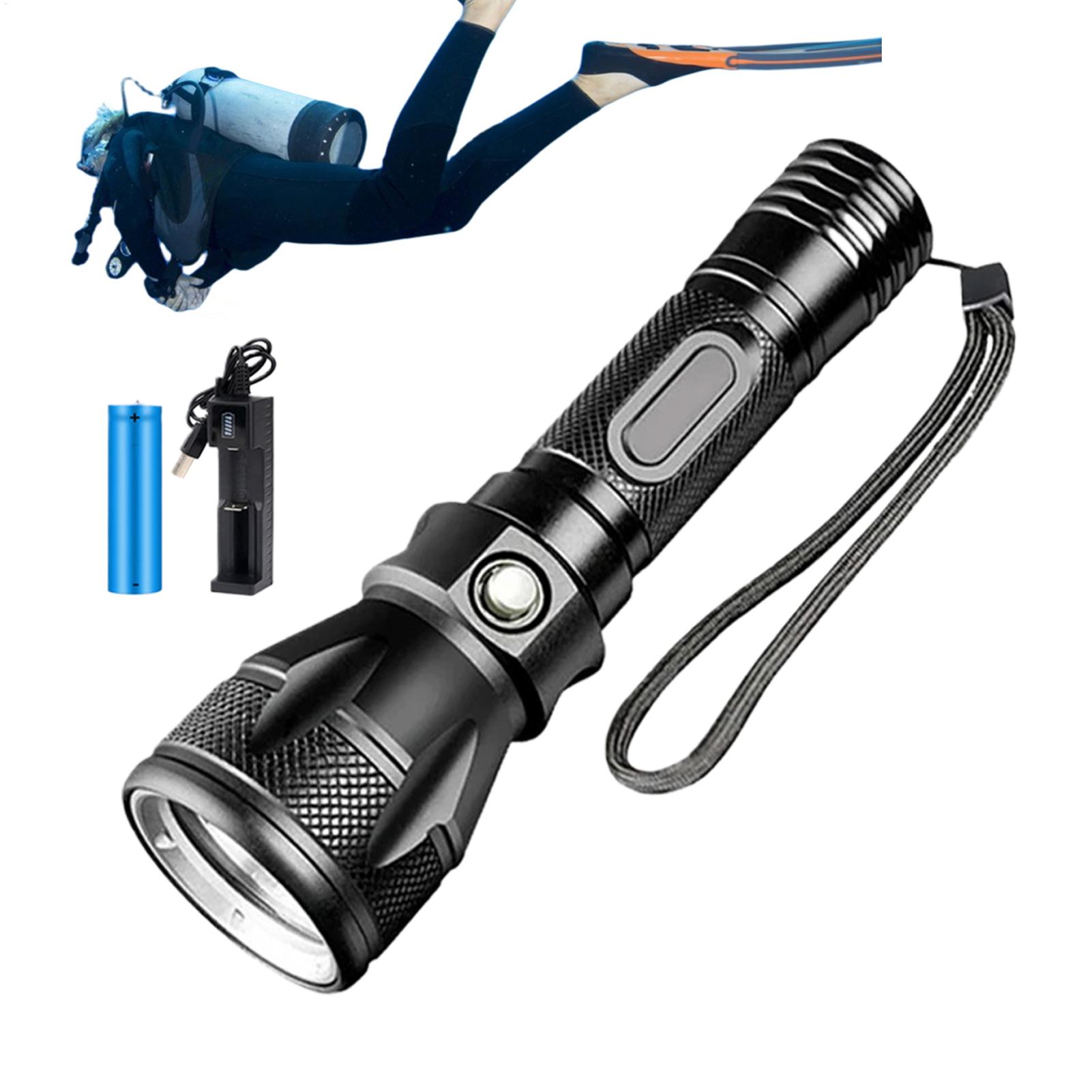 مصباح غوص LED قوي قابل لإعادة  - مراجعة Underwater Flashlight وسعره