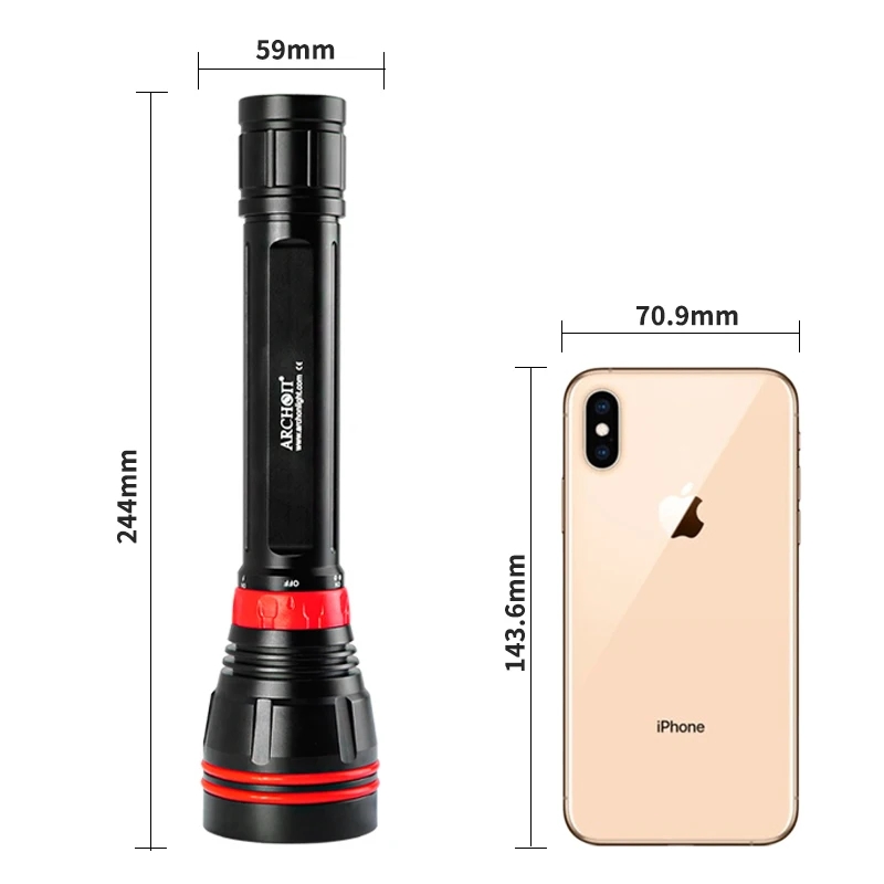 4000LM 4-LED 100 متر مقاوم للم - مراجعة Underwater Flashlight وسعره
