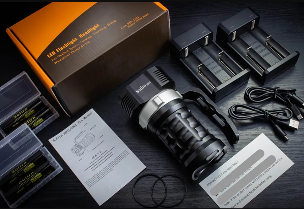 مصباح غوص LED فائق السطوع 1000 - مراجعة Underwater Flashlight وسعره